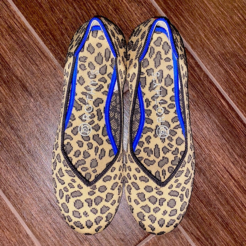 Rothy's Spotted Leopard flat retired 6.5 EUC
